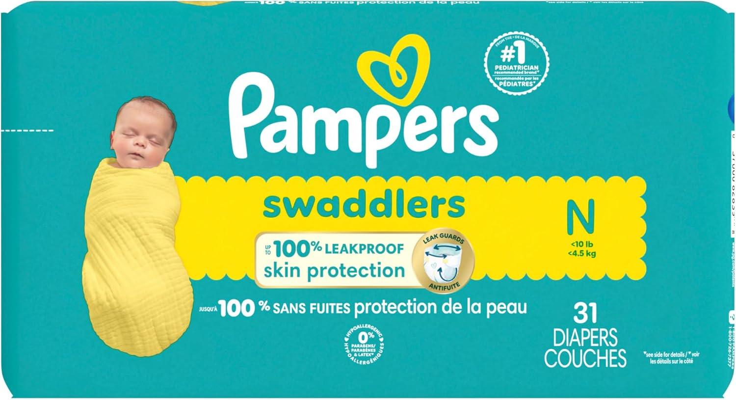 imagePampers Baby Diapers  Swaddlers  Size 7 88 Count Ultra Absorbent Disposable Infant DiaperNewborn