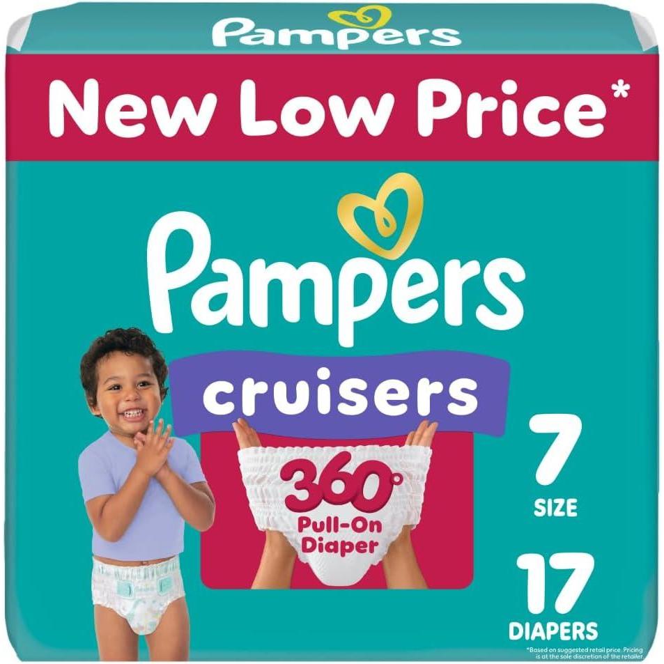 imagePampers Diapers  Cruisers 360  Size 7 88 Count Babyproof up to 100 Leakproof PullOn DiaperSize 7