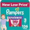 imagePampers Diapers  Cruisers 360  Size 7 88 Count Babyproof up to 100 Leakproof PullOn DiaperSize 3