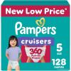 imagePampers Diapers  Cruisers 360  Size 7 88 Count Babyproof up to 100 Leakproof PullOn DiaperSize 5