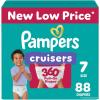 imagePampers Diapers  Cruisers 360  Size 7 88 Count Babyproof up to 100 Leakproof PullOn DiaperSize 7