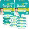 imagePampers Swaddlers Disposable Baby Diapers Size 4 2 Month Supply 2 x 150 Count with Sensitive Water Based Baby Wipes 12X Multi Pack PopTop and Refill 1008 CountSize 7