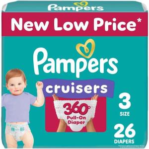 imagePampers Diapers  Cruisers 360  Size 7 88 Count Babyproof up to 100 Leakproof PullOn DiaperSize 3