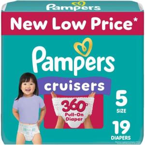 imagePampers Diapers  Cruisers 360  Size 7 88 Count Babyproof up to 100 Leakproof PullOn DiaperSize 5