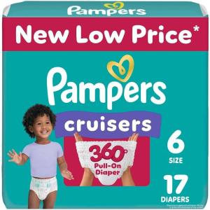 imagePampers Diapers  Cruisers 360  Size 7 88 Count Babyproof up to 100 Leakproof PullOn DiaperSize 6