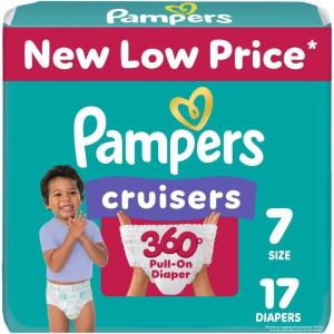 imagePampers Diapers  Cruisers 360  Size 7 88 Count Babyproof up to 100 Leakproof PullOn DiaperSize 7