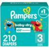 imagePampers Diapers  Baby Dry  Size 3 210 Count Absorbent Disposable Infant Diaper Packaging May VarySize 3