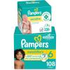 imageDiapers Size 3 168 Count and Baby Wipes  Pampers Swaddlers Disposable Baby Diapers and Water Baby Wipes Sensitive PopTop Packs 336 Count Packaging May VarySize 6  4X