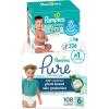 imagePampers Pure Protection Disposable Baby Diapers Size 3 168 Count with Aqua Pure Baby Wipes 6X PopTop Packs 336 CountSize 6