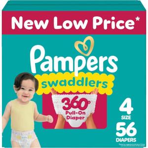 imagePampers Diapers  Swaddlers 360  Size 3 156 Count for up to 100 Leakproof Premium Skin Protection Packaging May VarySize 4