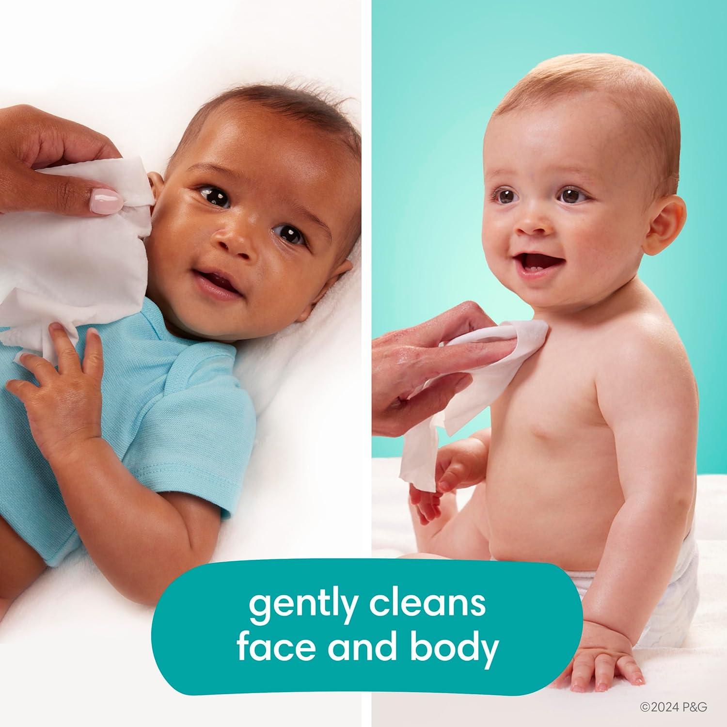 imagePampers Baby Wipes Aqua Pure 99 waterbased wipes Hypoallergenic and Unscented Baby Wipes 672 Wipes Total 12 FlipTop Packs56 Count Pack of 6