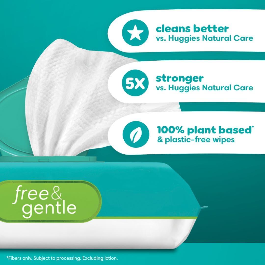 imagePampers Baby Wipes Free ampamp Gentle Hypoallergenic and Unscented Wipe 100 Plant Based PlasticFree for Babies 936 Total 12 FlipTop PacksUnscented