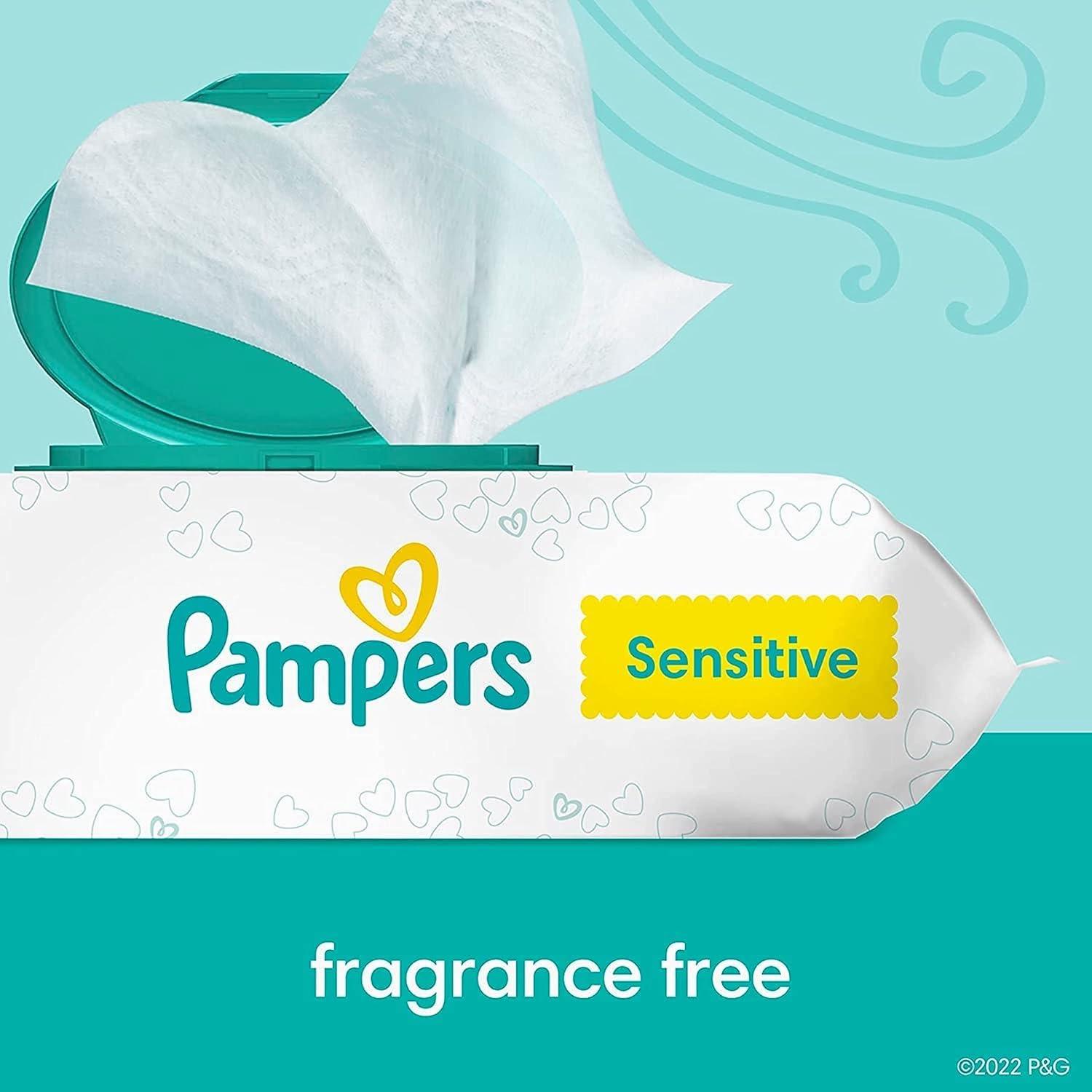imagePampers Pull On Cruisers 360 Fit Disposable Baby Diapers Size 3 2 Months Supply 2 x 168 Count with Sensitive Water Based Baby Wipes 12X Multi Pack PopTop and Refill 1008 CountSize 5
