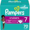 imagePampers Cruisers Diapers  Size 3 One Month Supply 174 Count Disposable Active Baby Diapers with Custom StretchSize 7