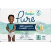 imagePampers Pure Protection Baby Diapers Size 3 1628 lbs 168 Count Up to 100 Leakproof Premium PlantBased Skin Protection Hypoallergenic Soft DiapersSize 4