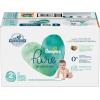 imagePampers Pure Protection Baby Diapers Size 3 1628 lbs 168 Count Up to 100 Leakproof Premium PlantBased Skin Protection Hypoallergenic Soft DiapersSize 2
