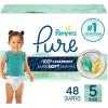 imagePampers Pure Protection Baby Diapers Size 3 1628 lbs 168 Count Up to 100 Leakproof Premium PlantBased Skin Protection Hypoallergenic Soft DiapersSize 5