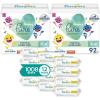 imagePampers Pure Pants 2T3T 2 x 100 Count with Sensitive Water Based Baby Wipes 12X PopTop and Refill Packs 1008 CountSize 3T4T