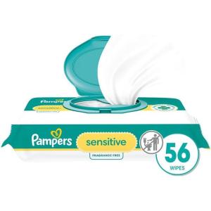 imagePampers Baby Wipes Sensitive Water Based Wipes Hypoallergenic and Unscented for Babies 588 Wipes Total 7 Refill Packs56 Count Pack of 1
