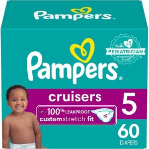 imagePampers Cruisers Diapers  Size 3 One Month Supply 174 Count Disposable Active Baby Diapers with Custom StretchSize 5