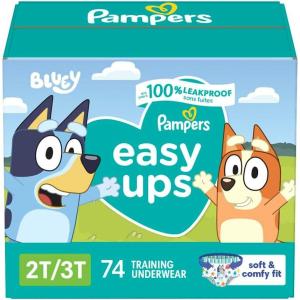 imagePampers Training Pants  Easy Ups Boys ampamp Girls Bluey  Size 3T4T 124 Count Childrens Potty Underwear Packaging May Vary2T3T