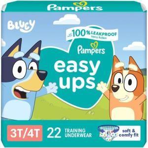 imagePampers Training Pants  Easy Ups Boys ampamp Girls Bluey  Size 3T4T 124 Count Childrens Potty Underwear Packaging May Vary3T4T