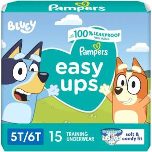 imagePampers Training Pants  Easy Ups Boys ampamp Girls Bluey  Size 3T4T 124 Count Childrens Potty Underwear Packaging May Vary5T6T
