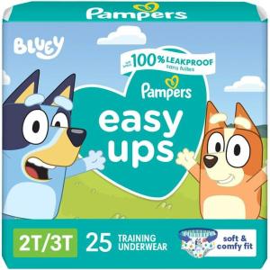 imagePampers Training Pants  Easy Ups Boys ampamp Girls Bluey  Size 3T4T 124 Count Childrens Potty Underwear Packaging May VarySize 4 25 Count