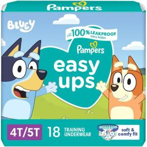 imagePampers Training Pants  Easy Ups Boys ampamp Girls Bluey  Size 3T4T 124 Count Childrens Potty Underwear Packaging May VarySize 6 4T5T
