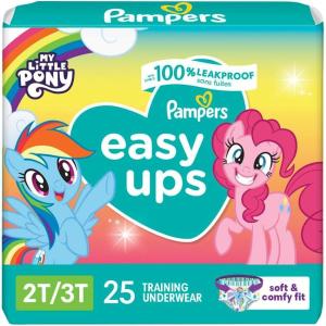 imagePampers Training Pants  Easy Ups Girls ampamp Boys  Size 3T4T 124 Count My Little Pony Potty Underwear Packaging May Vary2T3T