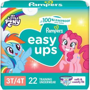 imagePampers Training Pants  Easy Ups Girls ampamp Boys  Size 3T4T 124 Count My Little Pony Potty Underwear Packaging May Vary3T4T