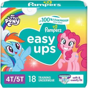 imagePampers Training Pants  Easy Ups Girls ampamp Boys  Size 3T4T 124 Count My Little Pony Potty Underwear Packaging May Vary4T5T