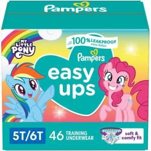imagePampers Training Pants  Easy Ups Girls ampamp Boys  Size 3T4T 124 Count My Little Pony Potty Underwear Packaging May Vary5T6T