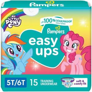 imagePampers Training Pants  Easy Ups Girls ampamp Boys  Size 3T4T 124 Count My Little Pony Potty Underwear Packaging May VarySize 7 5T6T