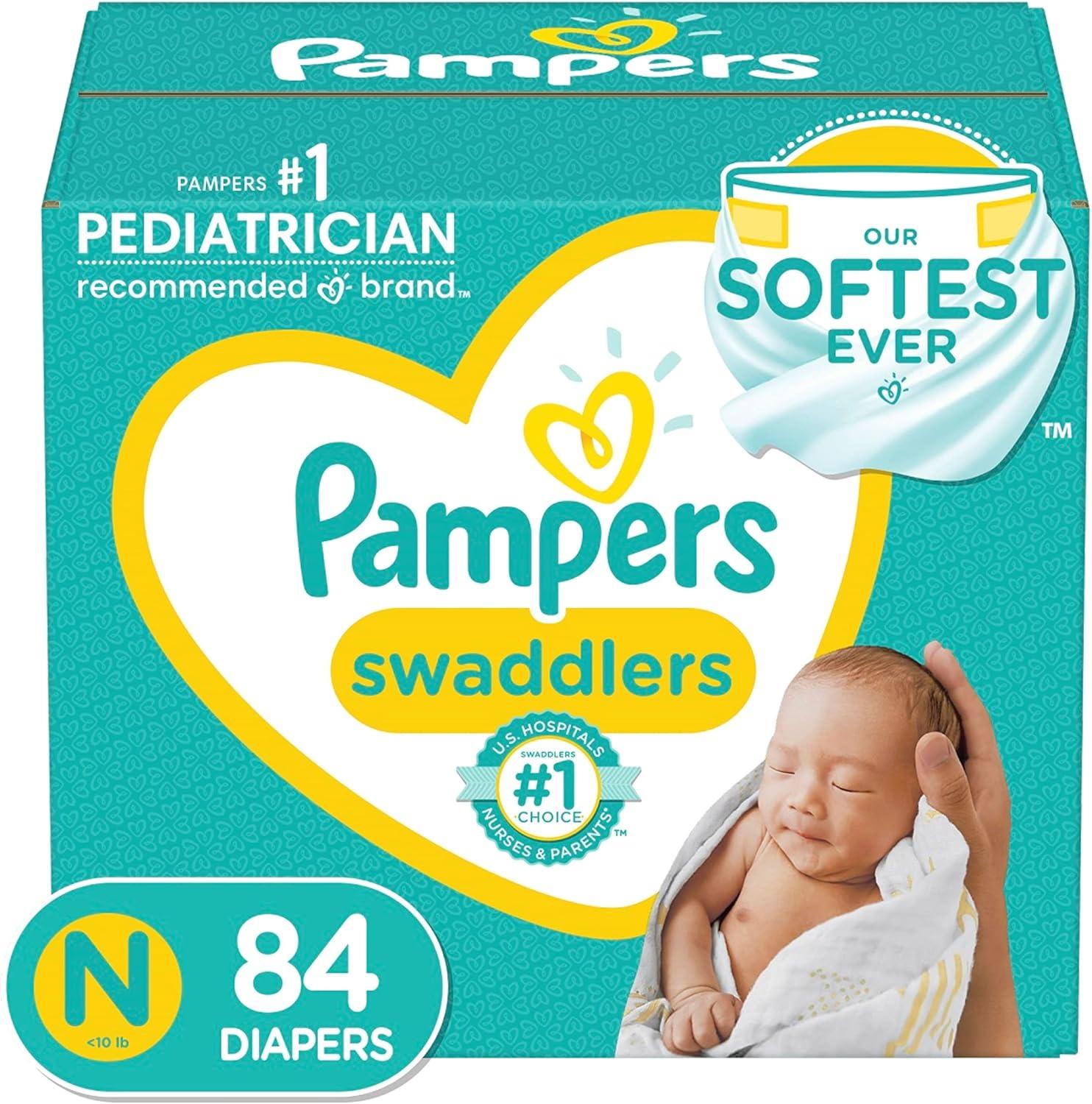 imagePampers Baby Diapers  Swaddlers  Size 7 88 Count Ultra Absorbent Disposable Infant DiaperNewborn