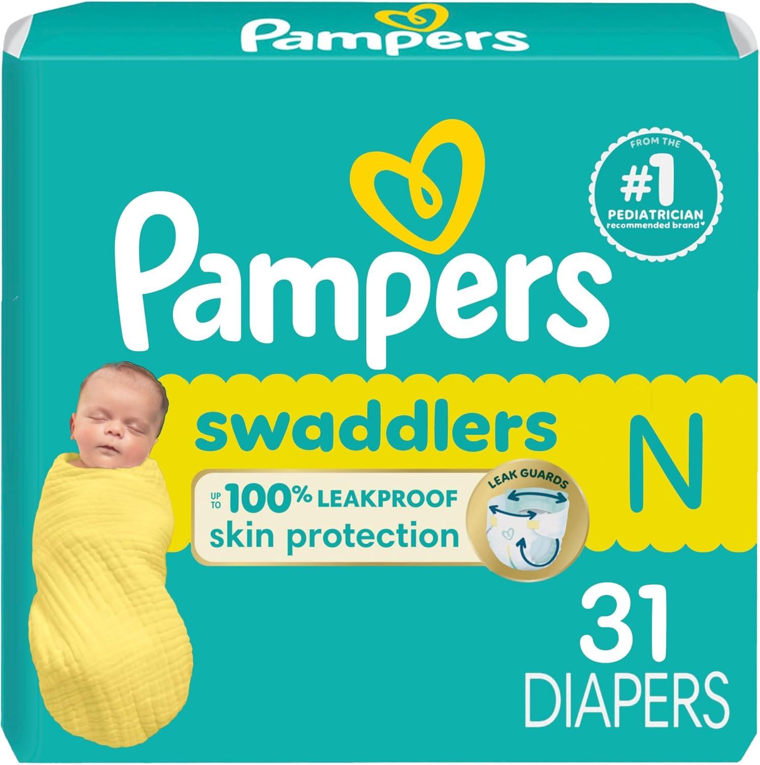 imagePampers Baby Diapers  Swaddlers  Size 7 88 Count Ultra Absorbent Disposable Infant DiaperNewborn