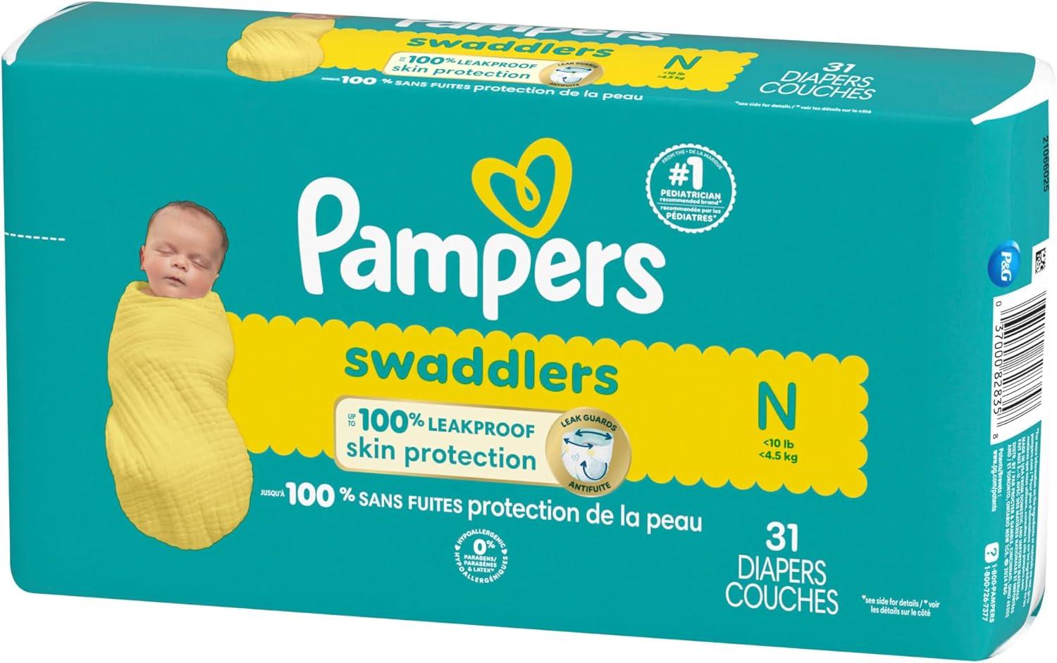 imagePampers Baby Diapers  Swaddlers  Size 7 88 Count Ultra Absorbent Disposable Infant DiaperNewborn