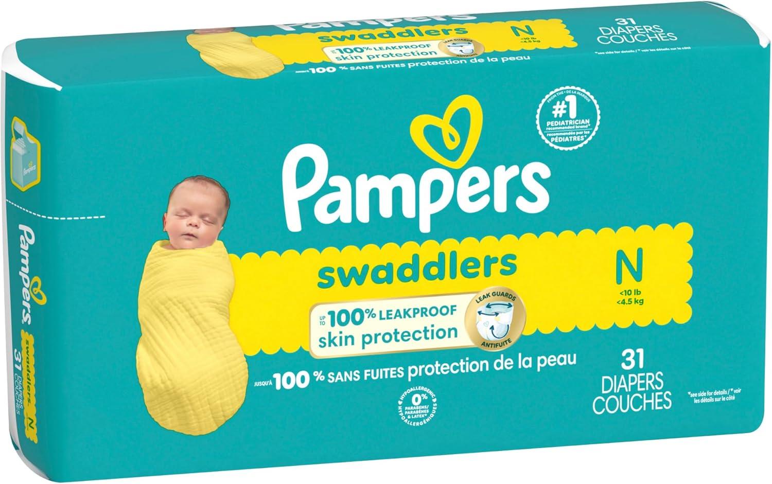 imagePampers Baby Diapers  Swaddlers  Size 7 88 Count Ultra Absorbent Disposable Infant DiaperNewborn