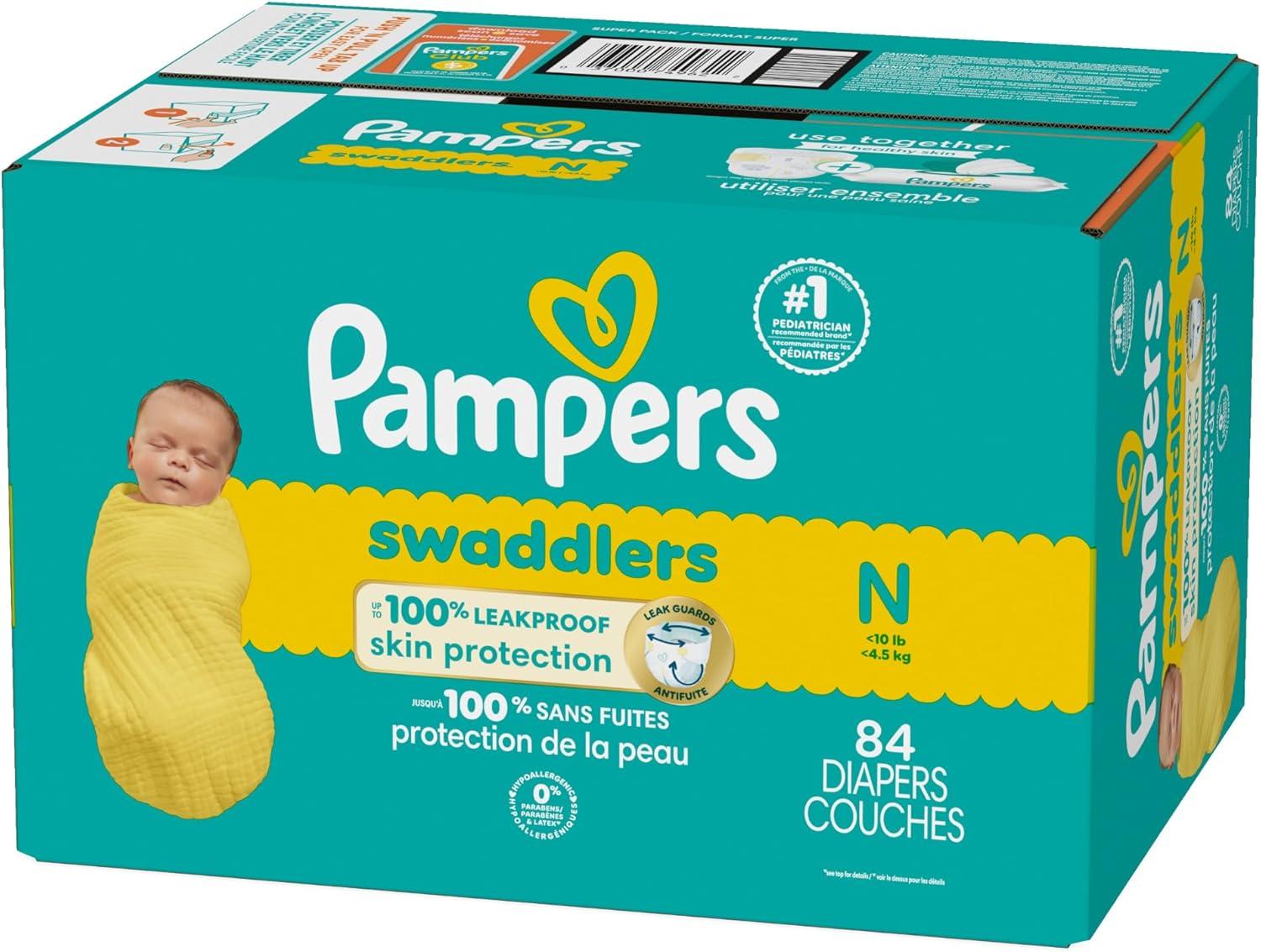 imagePampers Baby Diapers  Swaddlers  Size 7 88 Count Ultra Absorbent Disposable Infant DiaperNewborn