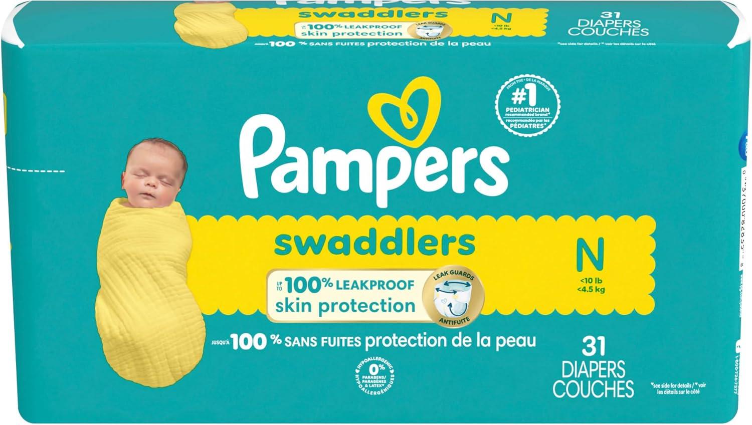 imagePampers Baby Diapers  Swaddlers  Size 7 88 Count Ultra Absorbent Disposable Infant DiaperNewborn