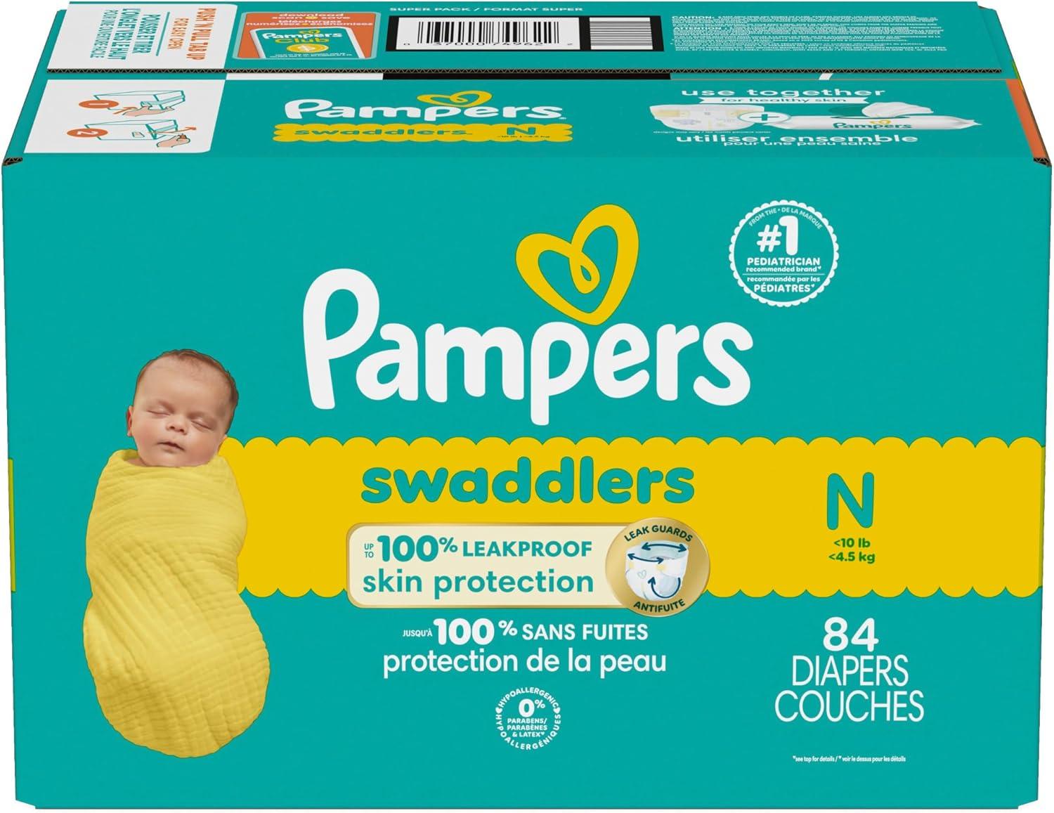 imagePampers Baby Diapers  Swaddlers  Size 7 88 Count Ultra Absorbent Disposable Infant DiaperNewborn