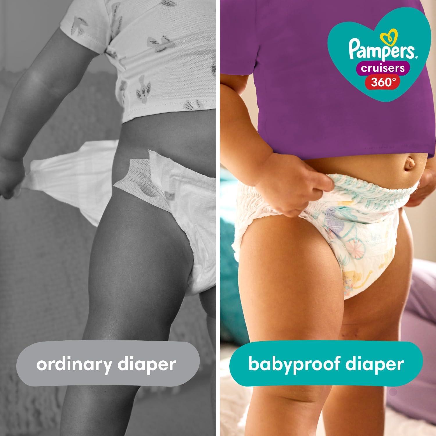 imagePampers Diapers  Cruisers 360  Size 7 88 Count Babyproof up to 100 Leakproof PullOn DiaperSize 7