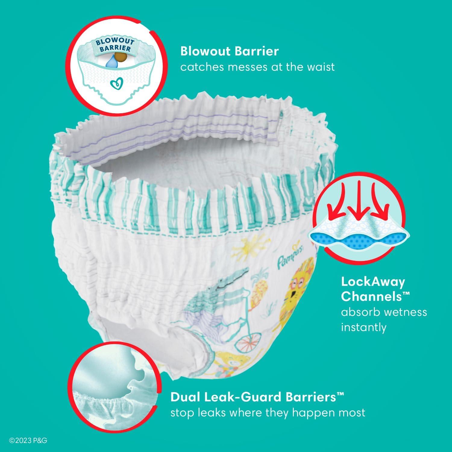 imagePampers Diapers  Cruisers 360  Size 7 88 Count Babyproof up to 100 Leakproof PullOn DiaperSize 7
