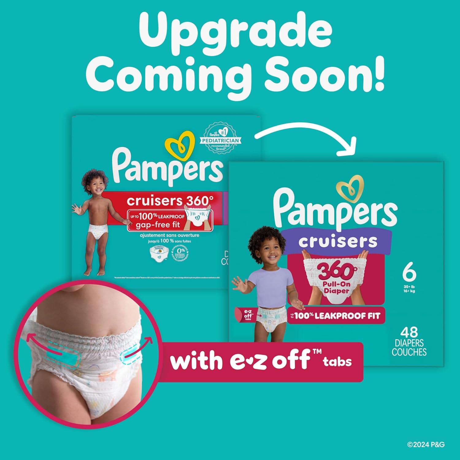 imagePampers Diapers  Cruisers 360  Size 7 88 Count Babyproof up to 100 Leakproof PullOn DiaperSize 7