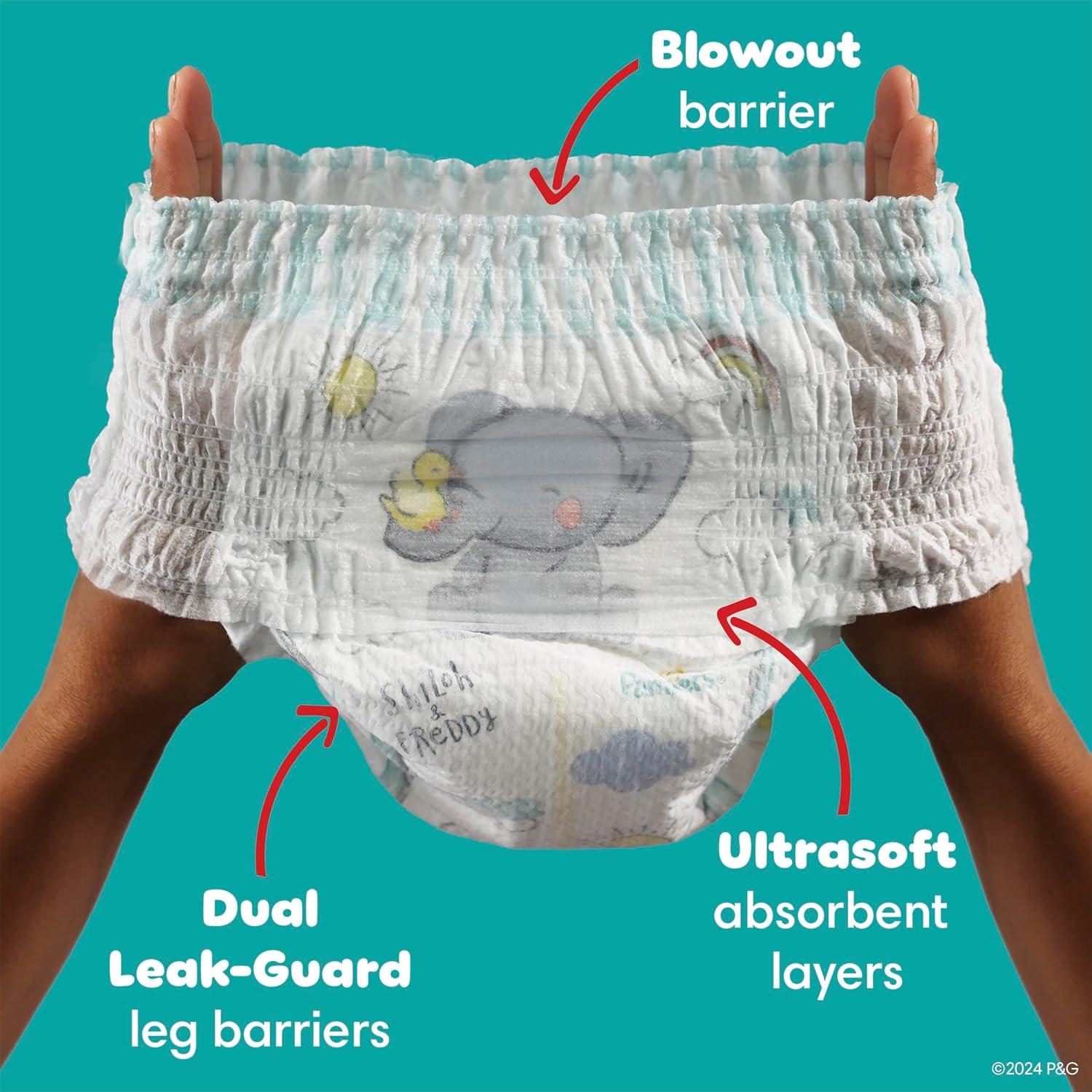 imagePampers Diapers  Swaddlers 360  Size 3 156 Count for up to 100 Leakproof Premium Skin Protection Packaging May VarySize 3