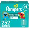 imagePampers Diapers  Baby Dry  Size 3 210 Count Absorbent Disposable Infant Diaper Packaging May VarySize 1