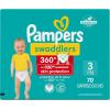imagePampers Diapers  Swaddlers 360  Size 3 156 Count for up to 100 Leakproof Premium Skin Protection Packaging May VarySize 3