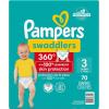 imagePampers Diapers  Swaddlers 360  Size 3 156 Count for up to 100 Leakproof Premium Skin Protection Packaging May VarySize 3