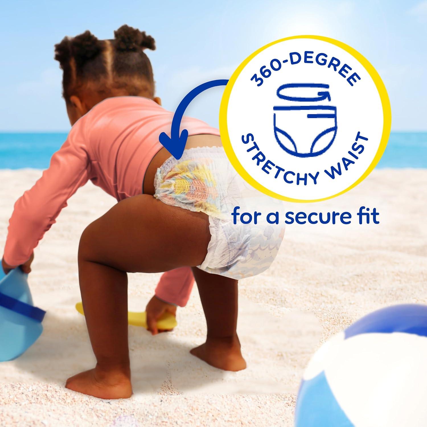 imagePampers Swim Diapers  Splashers  Size 23 20 Count GapFree Disposable Baby Swimming PantsSize 4