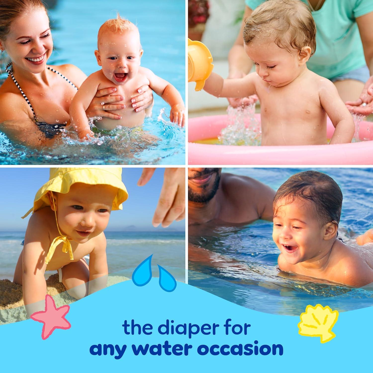 imagePampers Swim Diapers  Splashers  Size 23 20 Count GapFree Disposable Baby Swimming PantsSize 5